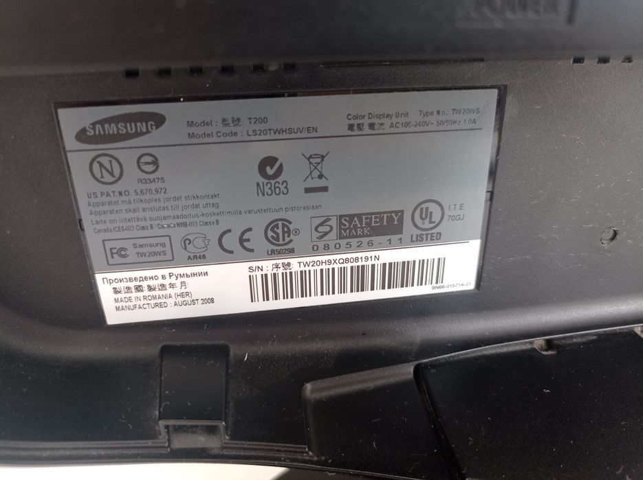 Монітор Samsung syncmaster t200