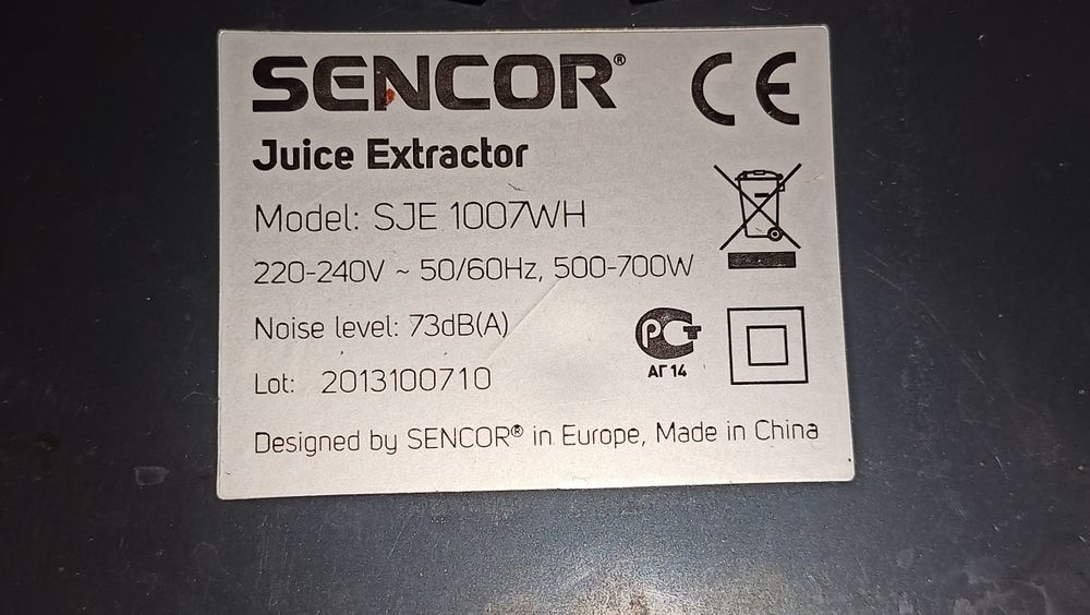 Cento SENCOR model SJE 1007WH