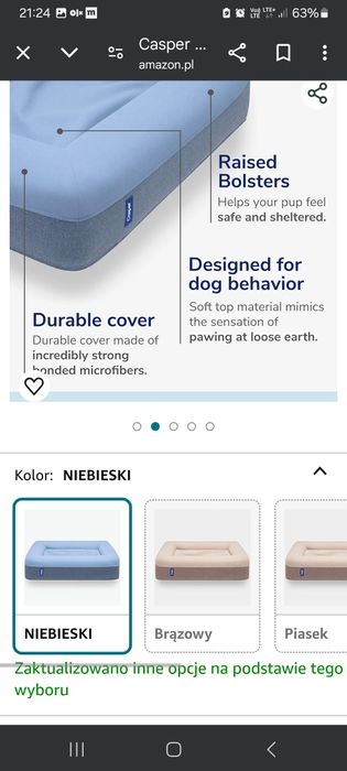 Legowisko posłanie dla psa Casper pianka pamięciowa Premium