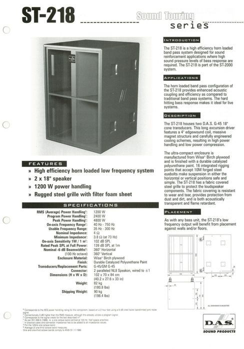 Grave/sub d.a.s. st218 duplo
