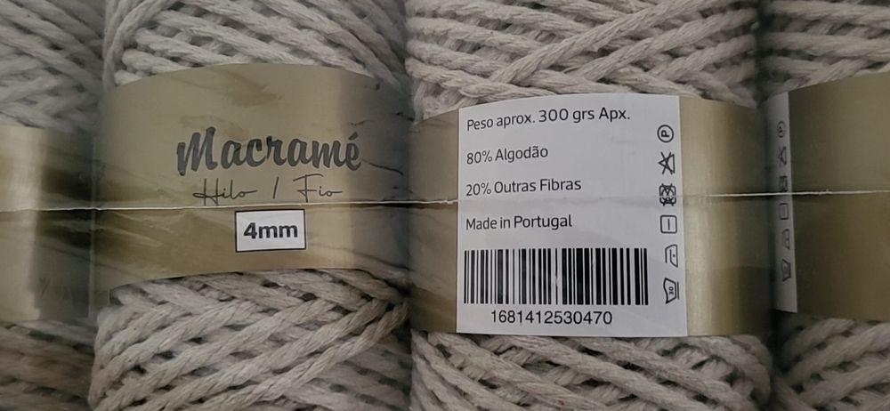 Fio Macramé algodão 4 mm