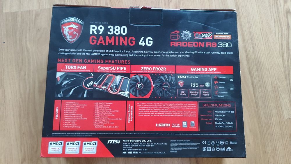 Placa Gráfica MSI AMD Radeon R9 380 4GB Gaming