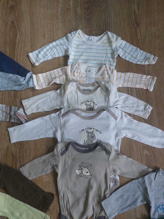 Body chłopięce, 21szt, 0-6m-ca