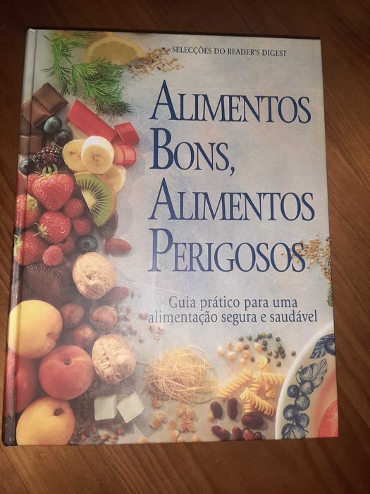 Conjunto de livros sobre dietas, alimentos, receitas