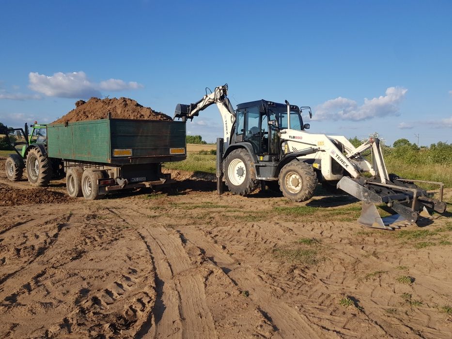 Usługi koparko-ładowarki, minikoparki rozbiórki transport ziemi żwiru.