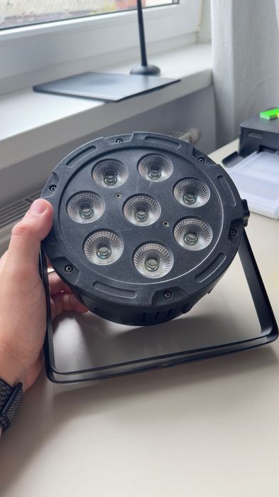 light4me penta par 8x12w mkii rgbwa led slim