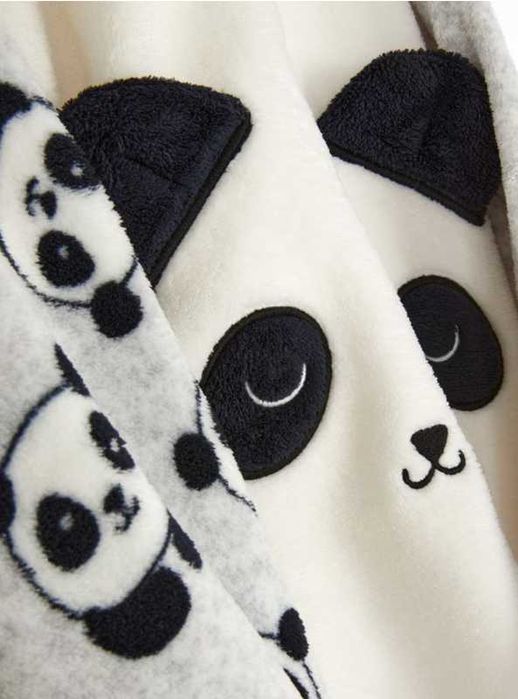 Брендова  фланелева тепла піжама для дівчинки Panda 134,140 зроста