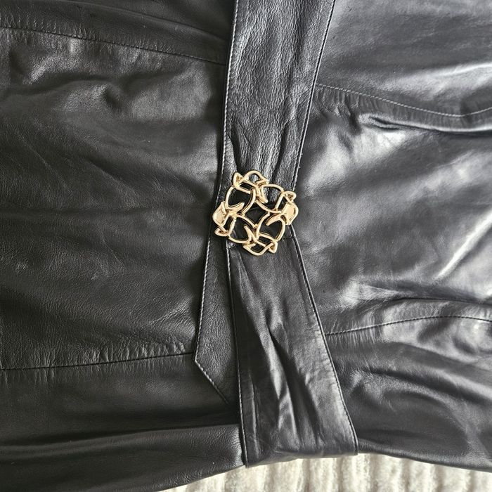 Sukienka skórzana czarna M Ochnik