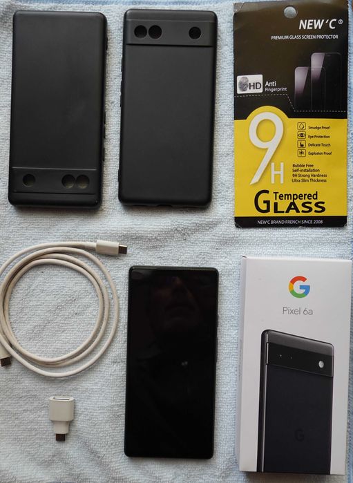Google Pixel 6a + Protector ecrã + 2 capas