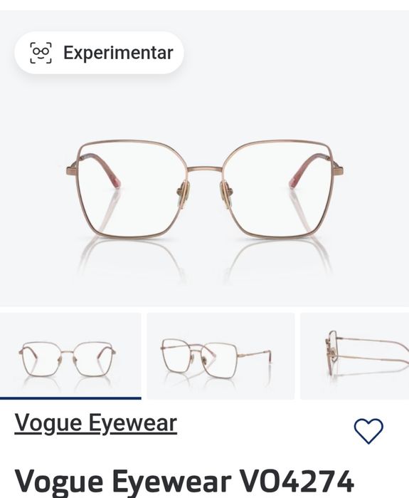 Óculos vogue dourados