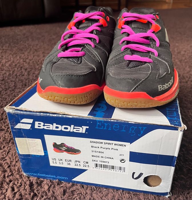 Babolat shadow spirit buty badminton siatkówka hala 36 bdb++