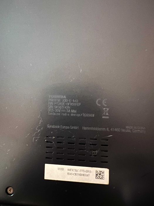 Toshiba Laptop - Intel Core i7-8550U64584648447617123