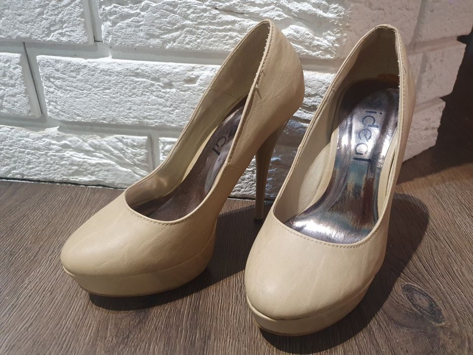 Szpilki 37 Nude Beż