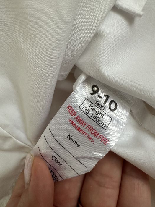Сорочки білі довгий рукав George 9-10 р 134-140 р. Next рубашка zara