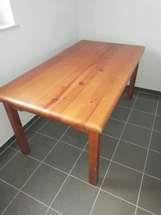 Stół drewno naturalne z szufladą