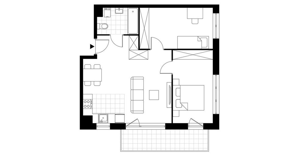 3-pokojowe mieszkanie 55m2 + balkon
