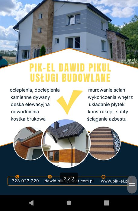 Kamienne Dywany, Elewacje, Docieplenia