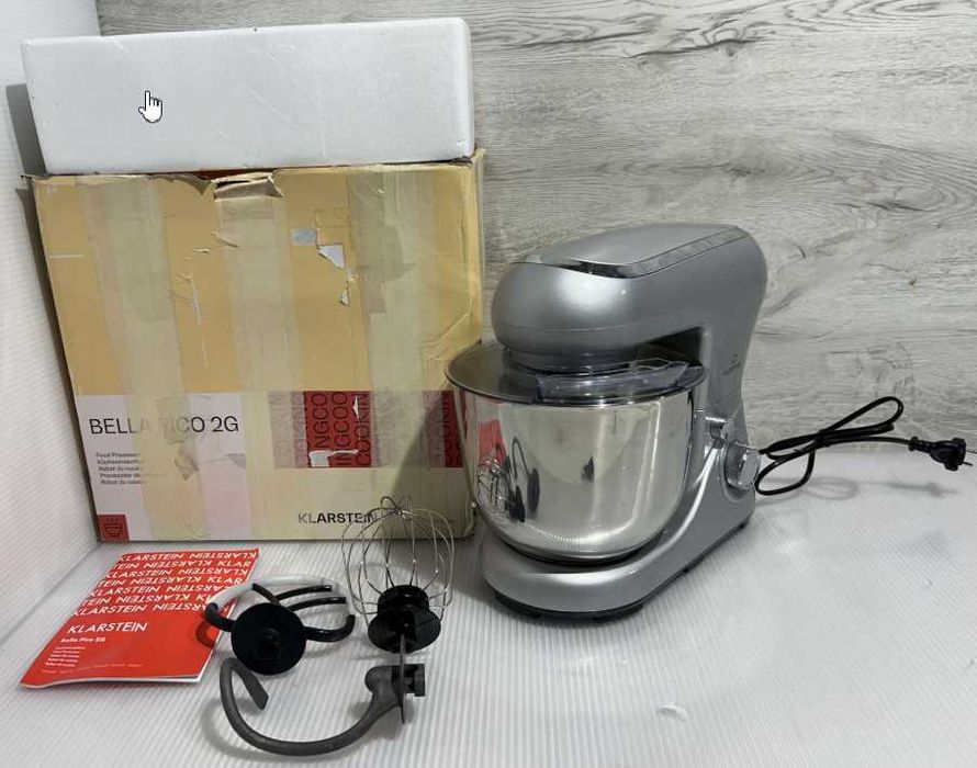 Тістоміс, міксер Klarstein Bella Pico 2G 1300W 1.7HP 6 рівнів 5 літрів