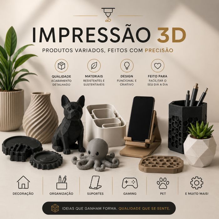 Produtos impressos em 3D
