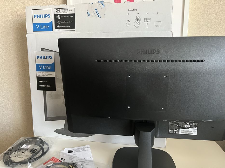 Monitor Philips 24 HDI - Caixa e Garantia