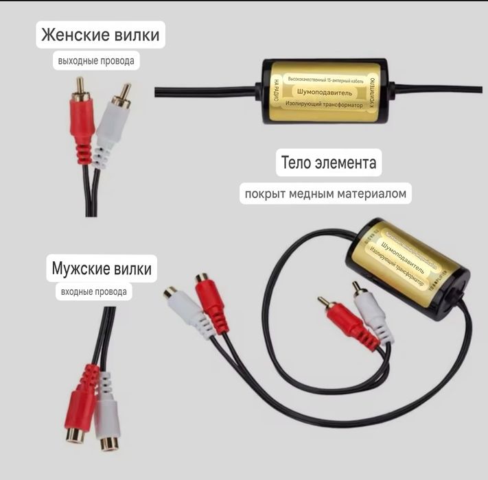 RCA аудіо фільтр шумів / ізолятор контуру заземлення

Антишумовий філь
