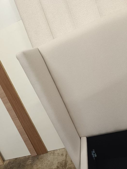 Łóżko tapicerowane panele uszy boki stelaż plecionka stelaż pojemnik