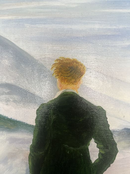 Obraz olejny Wędrowiec nad morzem mgły reprodukcja 60 x 70 cm
