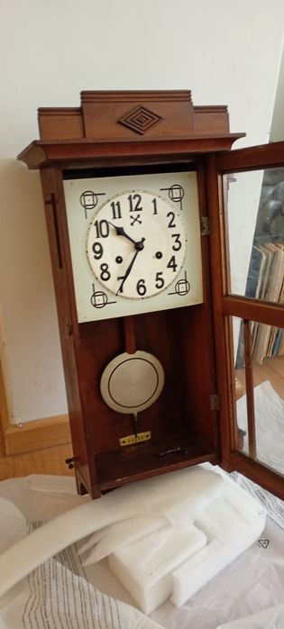 Relógio parede antigo madeira