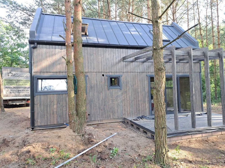 Domek,domki letniskowe,drewniane, Jarzębina4 x 8,5m + 3 x 4,5m taras