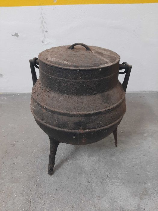 Pote 3 pes ferro fundido - decoração