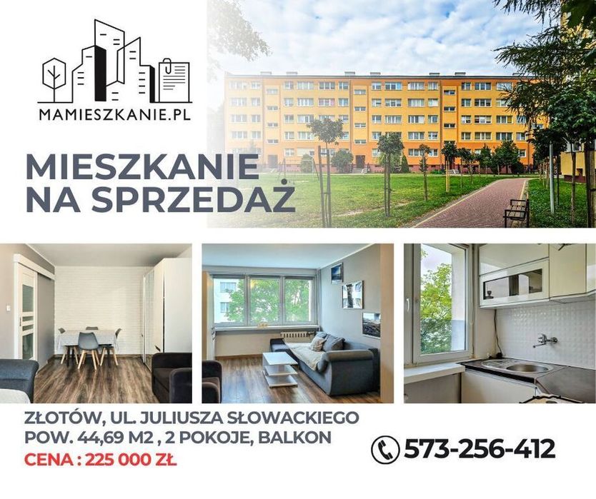 Złotów, ul. Słowackiego, 2 pokoje +balkon