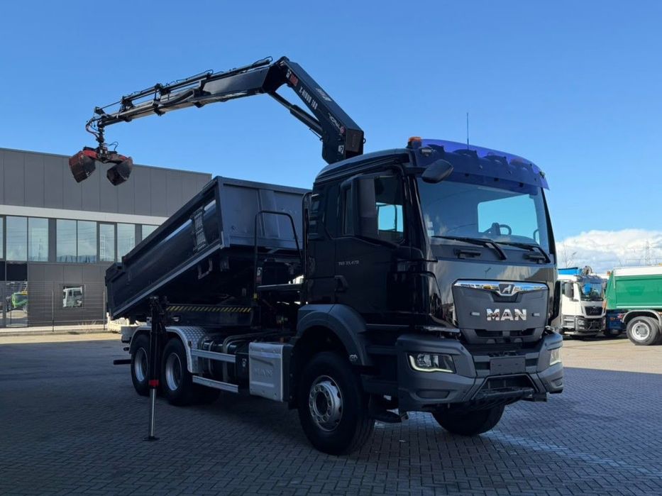 MAN TGS 33.470 6x4 WYWROTKA 3-STRONNA HDS HIAB 188 12,6M CHWYTAK PILOT