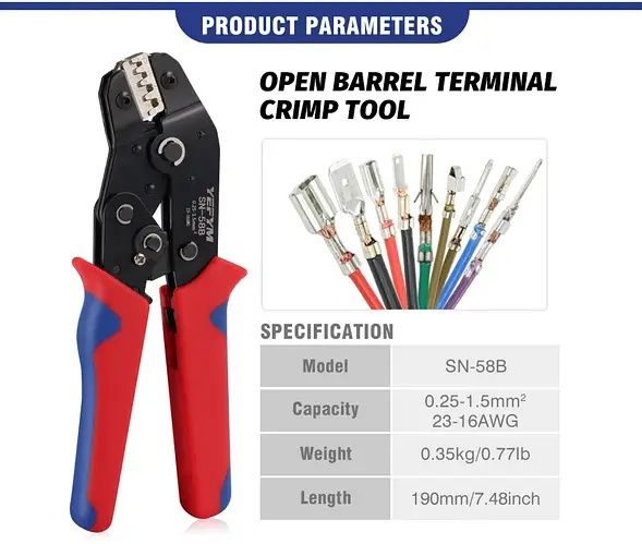 Кримпер Кліщі SN-58B  обжимач контактів