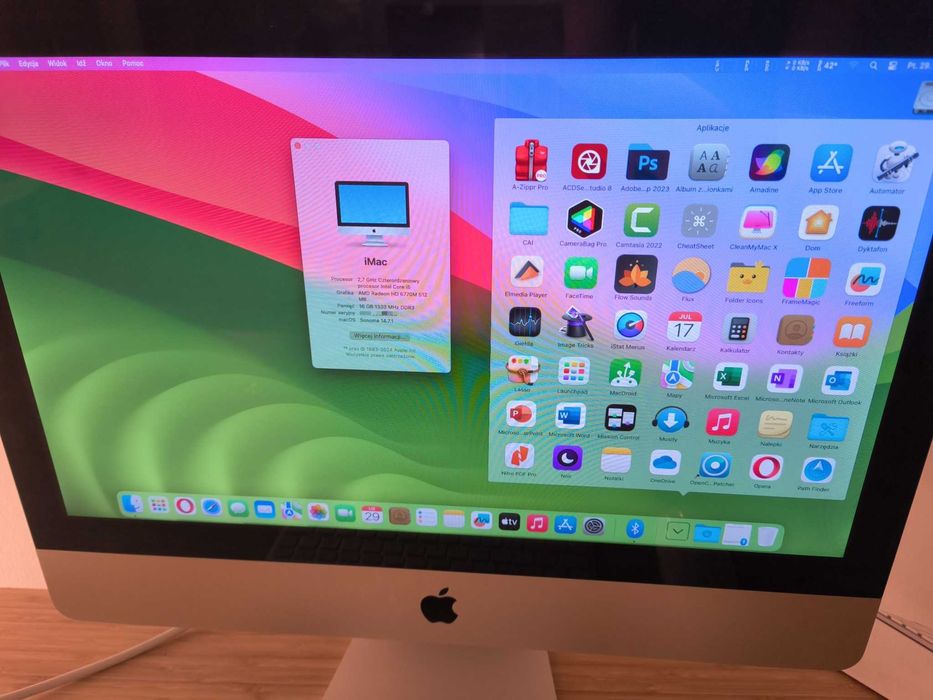 Komputer Apple iMac 21,5' Core I5 2,7 16 GB RAM + Office i aplikacje