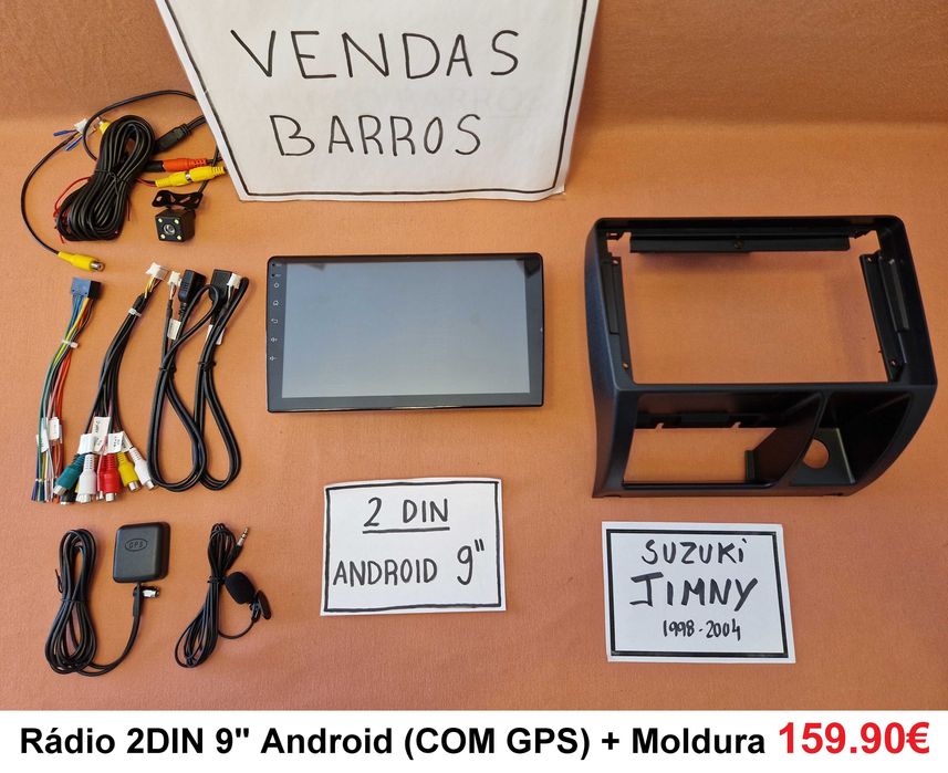 (NOVO) Rádio 2DIN • SUZUKI Jimny (1998 até 2018) • Android GPS 4+64GB