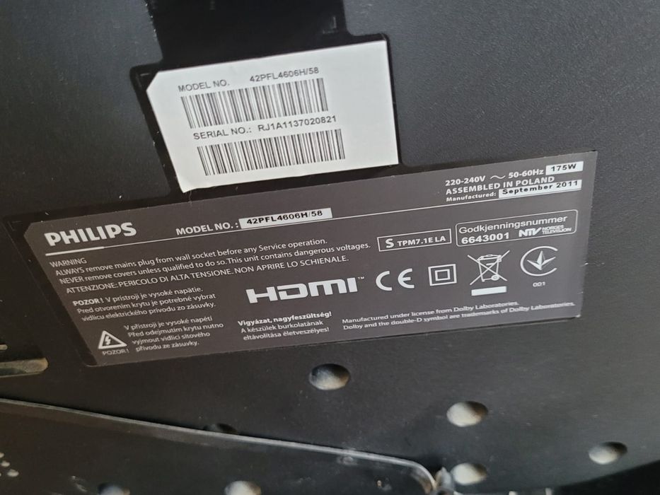 Телевізор б/у Філіпс  42PFL4606H/58  2011р