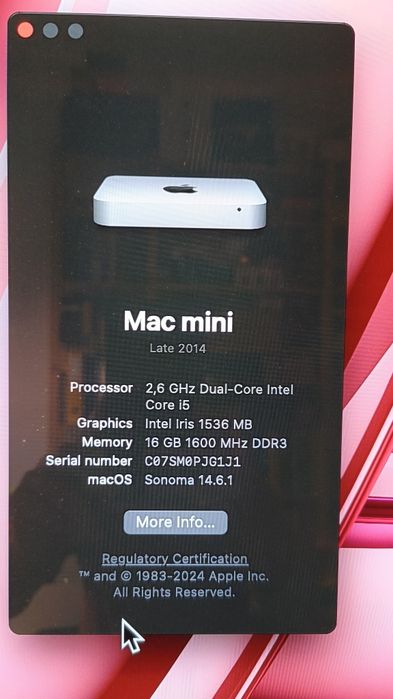 Mac Mini Late 2014 1TB SSD