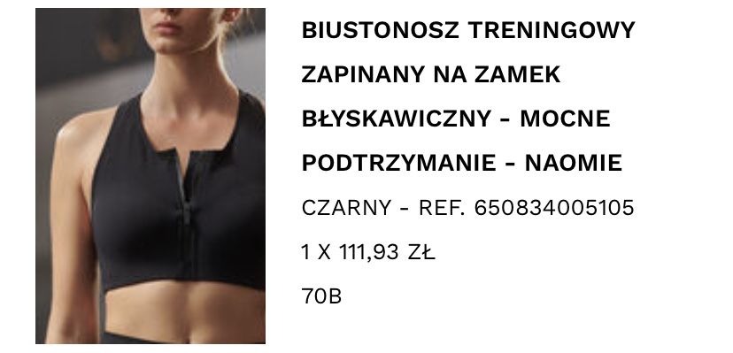 Biustonosz sportowy Etam