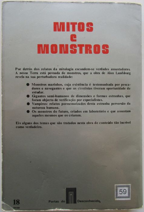 Alan Landsburg - - - Mitos e Monstros - - - - - Livro
