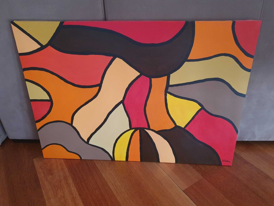 quadro grande para sala pintado á mão