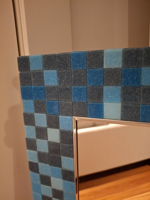 Espelho com moldura tipo pastilha cerâmica64751010084995121