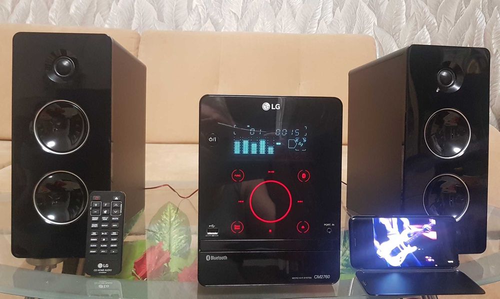 LG CM-2760 micro Hi-Fi System CD,mp3,BT,FLAC,LG-TV made in LG/China