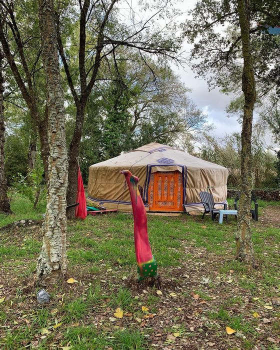 Yurt tenda da Mongólia pintado