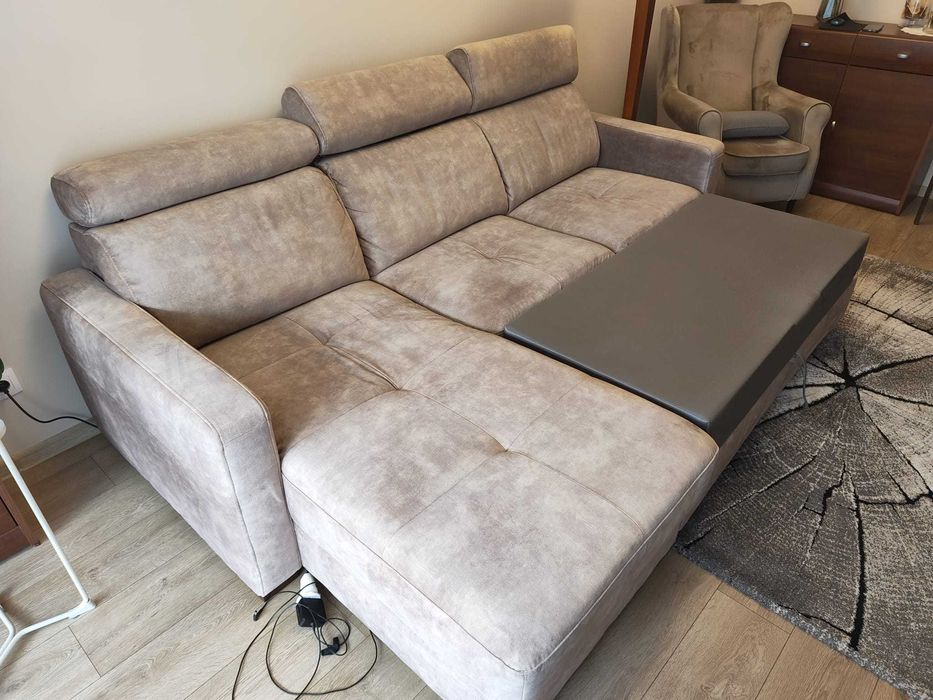 Kanapa narożna beż lewy