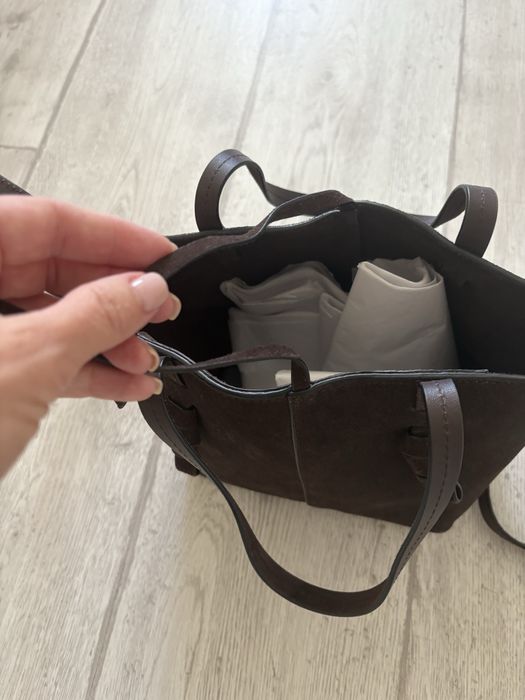 Сумка Massimo Dutti замш шоколадна