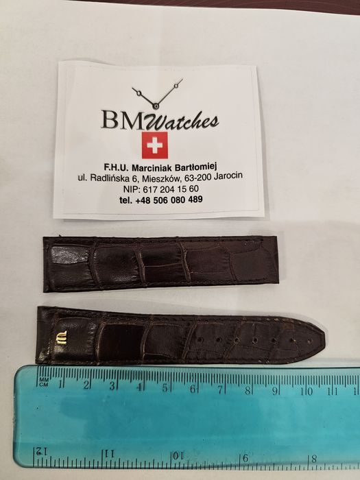 Maurice Lacroix pasek 21mm z literą M