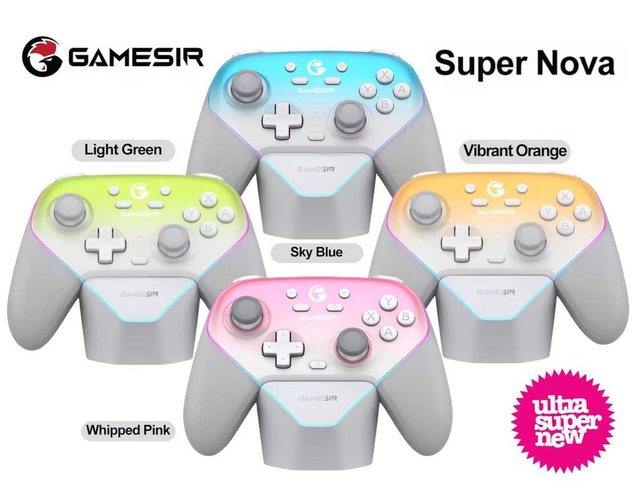 Геймпад GameSir Super Nova Blue, Pink, Orange, Green з Док-станцією