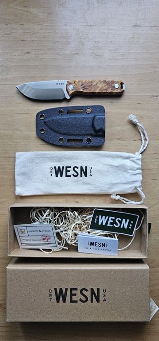 Nóż WESN Bornas, kydex i brzoza.