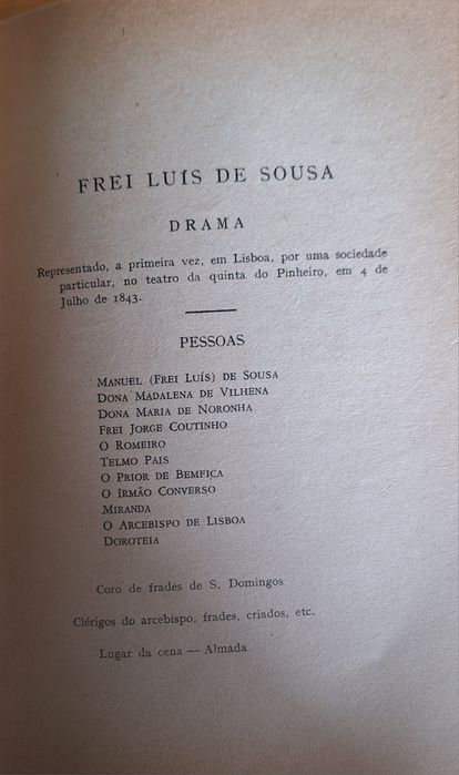 Frei Luís de Sousa edição de 1959