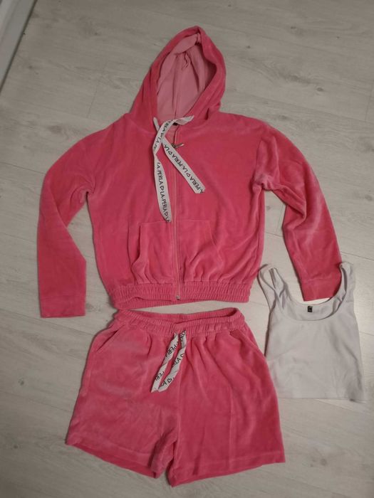 Komplet welurowy 3-częściowy